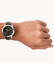  Shop Authentic Fossil Grant Chronograph Black Dial Brown Leather Strap Watch for Men - FS4813 - Luxxuri