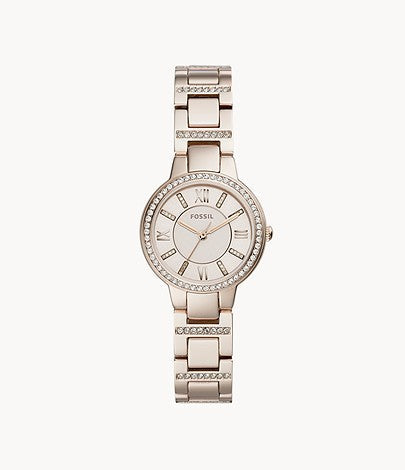  Shop Authentic Fossil Virginia Pink Dial Pink Steel Strap Watch for Women - ES4482 - Luxxuri