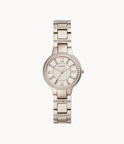  Shop Authentic Fossil Virginia Pink Dial Pink Steel Strap Watch for Women - ES4482 - Luxxuri