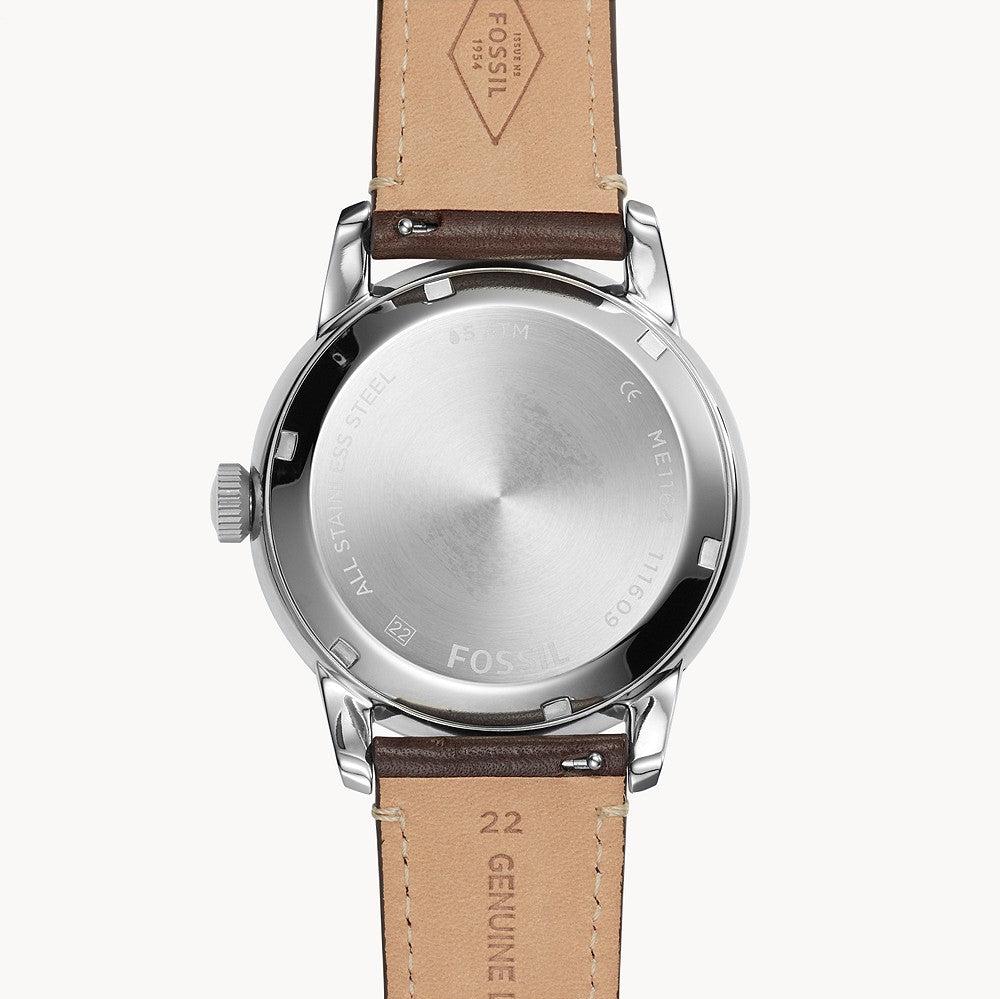  Shop Authentic Fossil Townsman Twist Multifunction White Dial Black Leather Strap Watch for Men - ME1164 - Luxxuri