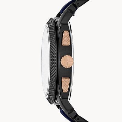  Shop Authentic Fossil Machine Chronograph Black Dial Two Tone Steel Strap Watch for Men - FS5164 - Luxxuri