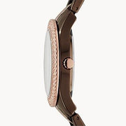  Shop Authentic Fossil Stella Multifunction Brown Dial Two Tone Steel Strap Watch for Women - ES4079 - Luxxuri