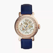  Shop Authentic Fossil Original Boyfriend Skeleton White Dial Blue Leather Strap Watch for Women - ME3086 - Luxxuri