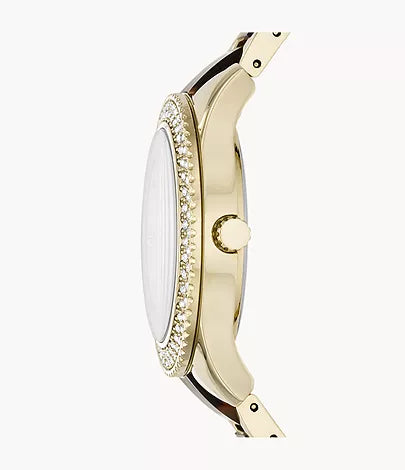  Shop Authentic Fossil Stella Multifunction Gold Dial Two Tone Steel Strap Watch for Women - ES4757 - Luxxuri
