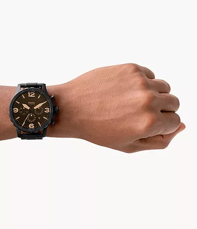  Shop Authentic Fossil Nate Chronograph Brown Dial Brown Leather Strap Watch for Men - JR1487 - Luxxuri