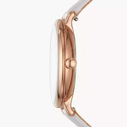  Shop Authentic Fossil Jacqueline Mother of Pearl Dial Grey Leather Strap Watch for Women - ES4672 - Luxxuri