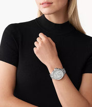  Shop Authentic Michael Kors Wren Chronograph Crystals Silver Dial Silver Steel Strap Watch For Women - MK6317 - Luxxuri