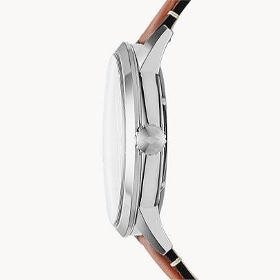  Shop Authentic Fossil Townsman Automatic Skeleton Blue Dial Brown Leather Strap Watch for Men - ME3154 - Luxxuri