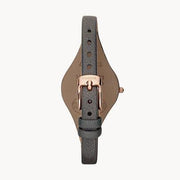  Shop Authentic Fossil Georgia Smoke Grey Dial Grey Leather Strap Watch for Women - ES3077 - Luxxuri