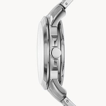  Shop Authentic Fossil Grant Automatic Skeleton Black Dial Silver Steel Strap Watch for Men - ME3103 - Luxxuri