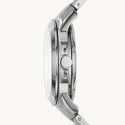  Shop Authentic Fossil Grant Automatic Skeleton Black Dial Silver Steel Strap Watch for Men - ME3103 - Luxxuri