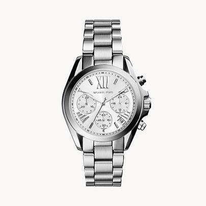  Shop Authentic Michael Kors Bradshaw  Chronograph Silver Dial Silver Steel Strap Watch for Women - MK6174 - Luxxuri