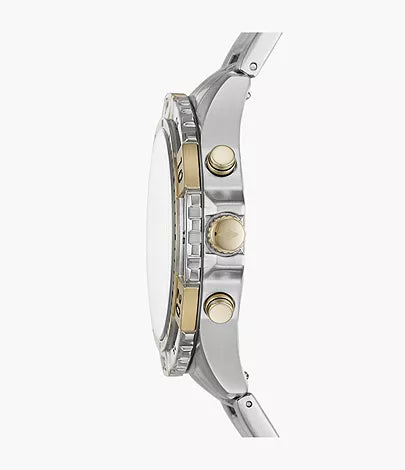  Shop Authentic Fossil Garrett Chronograph Green Dial Two Tone Steel Strap Watch for Men - FS5622 - Luxxuri