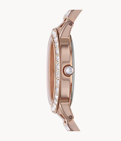  Shop Authentic Fossil Jesse Crystal Rose Gold Dial Rose Gold Steel Strap Watch for Women - ES3020 - Luxxuri