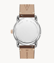  Shop Authentic Fossil The Commuter Twist Black Dial Brown Leather Strap Watch for Men -  ME1165 - Luxxuri