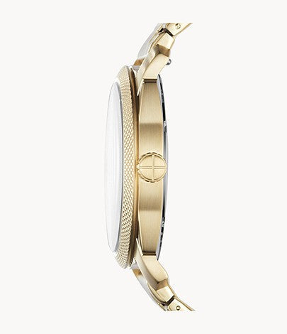  Shop Authentic Fossil Machine Gold Dial Gold Steel Strap Watch for Men - FS5264 - Luxxuri