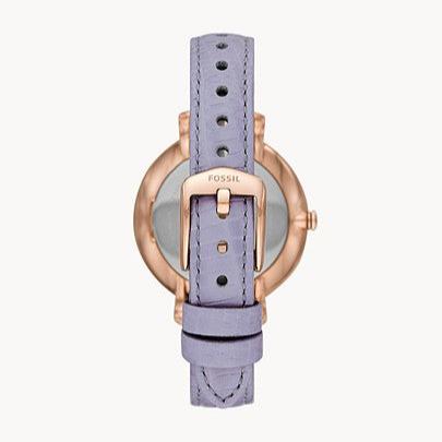  Shop Authentic Fossil Jacqueline Purple Dial Purple Leather Strap Watch for Women - ES4814 - Luxxuri