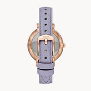  Shop Authentic Fossil Jacqueline Purple Dial Purple Leather Strap Watch for Women - ES4814 - Luxxuri