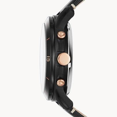  Shop Authentic Fossil Grant Sport Automatic Skeleton Black Dial Black Leather Strap Watch for Men - ME3138 - Luxxuri