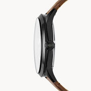  Shop Authentic Fossil Townsman Automatic Black Dial Brown Leather Strap Watch for Men - ME3155 - Luxxuri