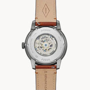  Shop Authentic Fossil Townsman Automatic Skeleton Black Dial Brown Leather Strap Watch for Men - ME3181 - Luxxuri