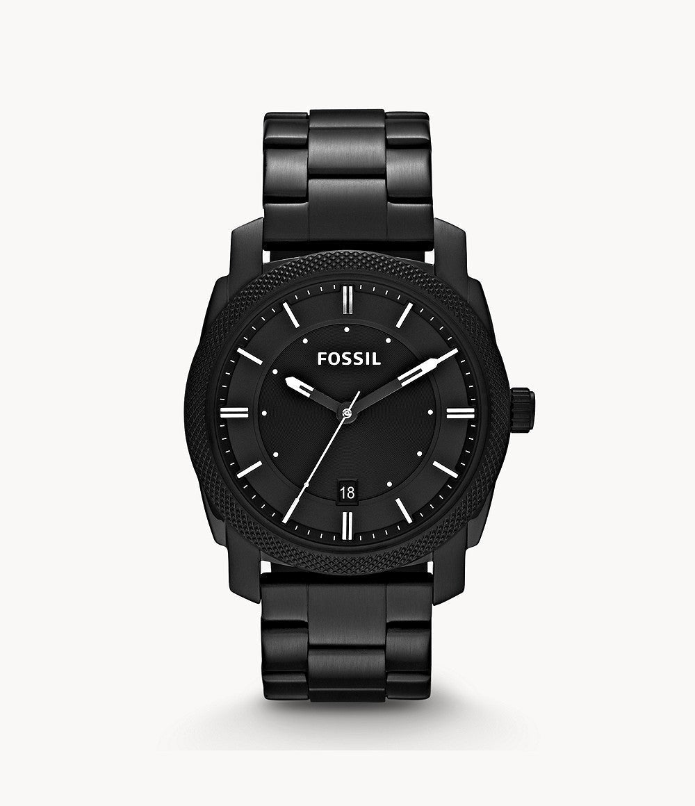  Shop Authentic Fossil Machine Black Dial Black Steel Strap Watch for Men - FS4775 - Luxxuri