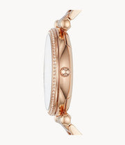  Shop Authentic Fossil Carlie Rose Gold Dial Rose Gold Steel Strap Watch for Women - ES4301 - Luxxuri