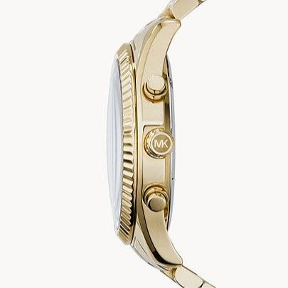  Shop Authentic Michael Kors Lexington Chronograph Black Dial Gold Steel Strap Watch for Men - MK8286 - Luxxuri
