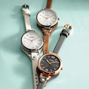  Shop Authentic Fossil Georgia White Dial Brown Leather Strap Watch for Women - ES3060 - Luxxuri