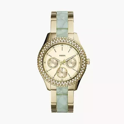  Shop Authentic Fossil Stella Multifunction Gold Dial Two Tone Steel Strap Watch for Women - ES4757 - Luxxuri
