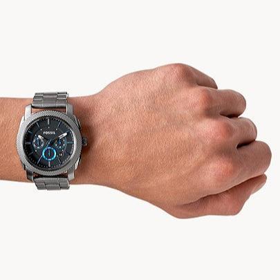  Shop Authentic Fossil Machine Chronograph Brown Dial Grey Steel Strap Watch for Men - FS4931 - Luxxuri