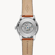  Shop Authentic Fossil Townsman Automatic Skeleton Blue Dial Brown Leather Strap Watch for Men - ME3154 - Luxxuri