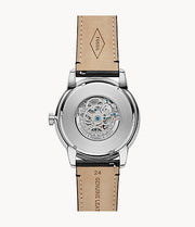  Shop Authentic Fossil Townsman Skeleton Black Dial Black Leather Strap Watch for Men - ME3153 - Luxxuri