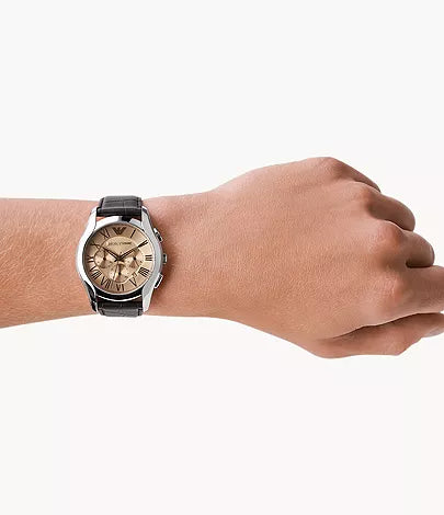  Shop Authentic Emporio Armani Valente Chronograph Brown Dial Brown Leather Strap Watch For Men - AR1785 - Luxxuri