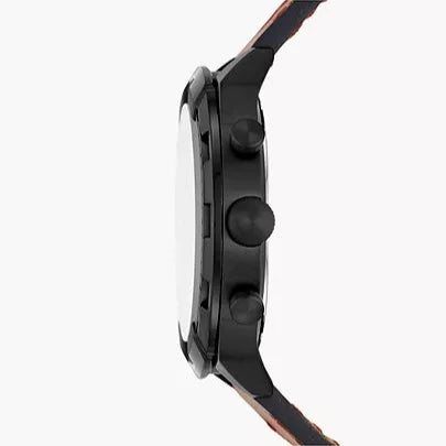  Shop Authentic Fossil Bronson Black Dial Brown Leather Strap Watch for Men - FS5714 - Luxxuri