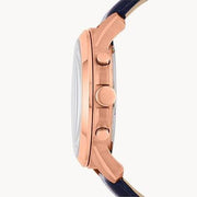  Shop Authentic Fossil Grant Chronograph Blue Dial Blue Leather Strap Watch for Men - FS4835 - Luxxuri