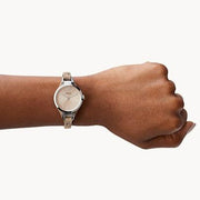  Shop Authentic Fossil Georgia Bone Grey Dial Beige Leather Strap Watch for Women - ES2830 - Luxxuri