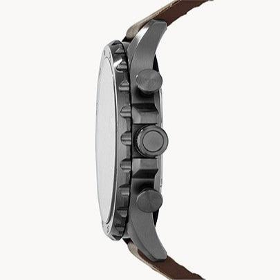  Shop Authentic Fossil Nate Chronograph Grey Dial Brown Leather Strap Watch for Men - JR1424 - Luxxuri