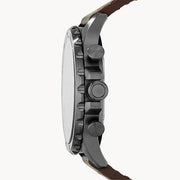  Shop Authentic Fossil Nate Chronograph Grey Dial Brown Leather Strap Watch for Men - JR1424 - Luxxuri