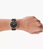  Shop Authentic Emporio Armani Luigi Quartz Black Dial Black Rubber Strap Watch For Men - AR11097 - Luxxuri