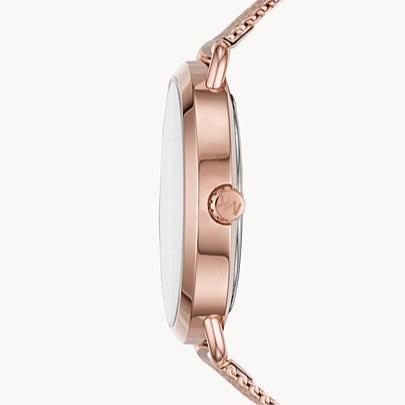  Shop Authentic Michael Kors Portia Rose Gold Dial Rose Gold Mesh Bracelet Watch for Women - MK3845 - Luxxuri