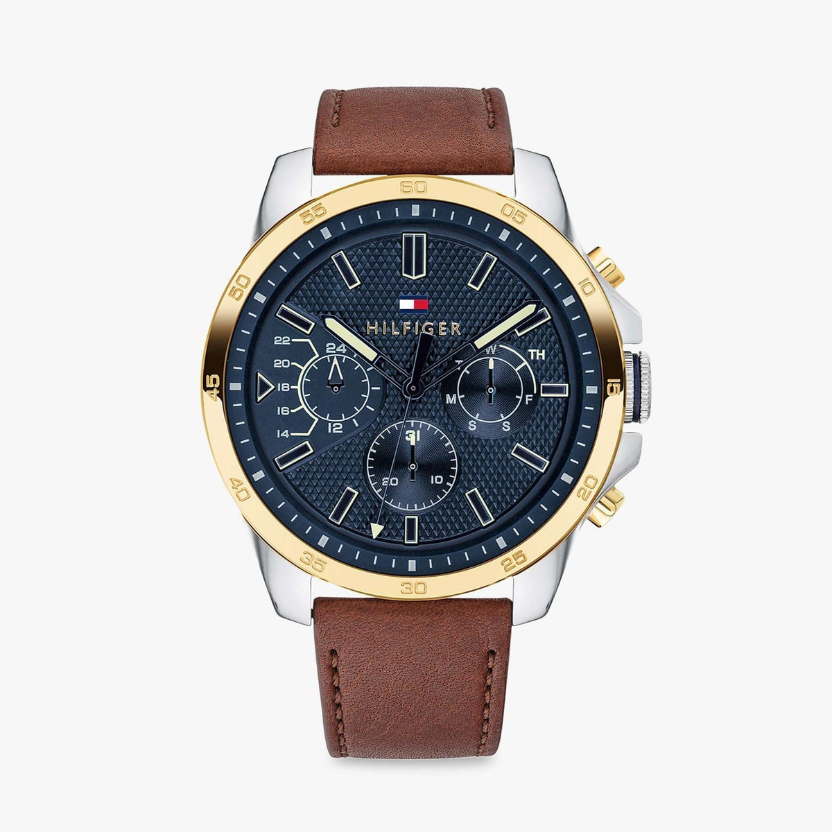  Shop Authentic Tommy Hilfiger Decker Blue Dial Brown Leather Strap Watch for Men - 1791561 - Luxxuri
