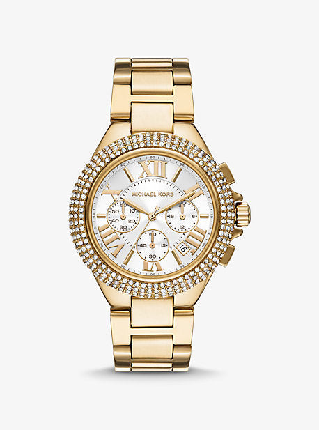  Shop Authentic Michael Kors Camille Silver Diamonds Dial Gold Steel Strap Watch for Women - MK5756 - Luxxuri