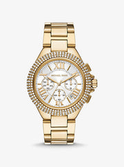  Shop Authentic Michael Kors Camille Silver Diamonds Dial Gold Steel Strap Watch for Women - MK5756 - Luxxuri