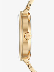  Shop Authentic Michael Kors Garner Quartz Gold Dial Gold Steel Strap Watch For Women - MK6408 - Luxxuri