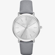  Shop Authentic Michael Kors Jaryn Quartz Silver Dial Grey Leather Strap Watch For Women - MK2470 - Luxxuri