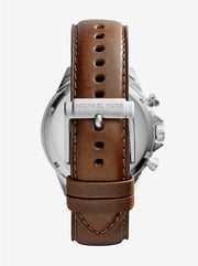  Shop Authentic Michael Kors Gage Chronograph Blue Dial Brown Leather Strap Watch For Men - MK8362 - Luxxuri