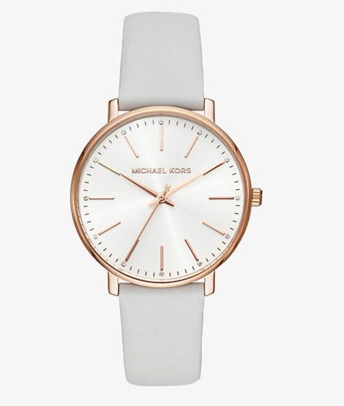  Shop Authentic Michael Kors Pyper Quartz White Dial White Leather Strap Watch For Women - MK2800 - Luxxuri