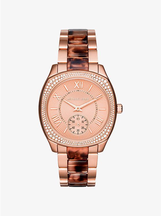  Shop Authentic Michael Kors Bryn Rose Gold Dial Two Tone Steel Strap Watch For Women - MK6276 - Luxxuri