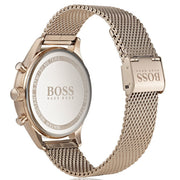  Shop Authentic Hugo Boss Companion Quartz Black Dial Rose Gold Mesh Bracelet Watch For Men - HB1513548 - Luxxuri